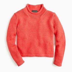 J. Crew coral roll neck sweater xl